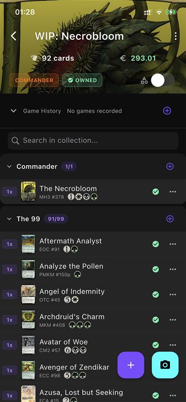 Single deck view with sections